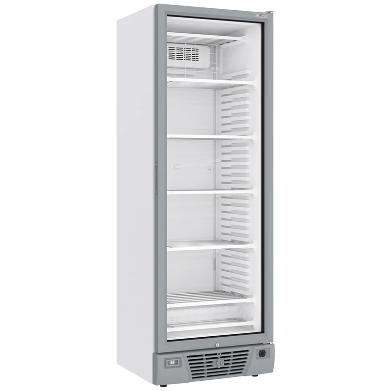 Glastür-Tiefkühlschrank 382 Liter , Weiß , 5 feste Ebenen, WR-39CS-WN