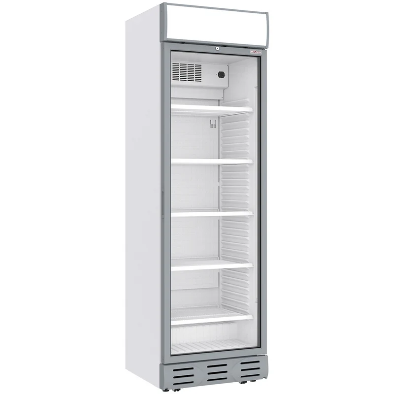 Gastro Kühlvitrine mit Umluftkühlung & Leuchtdisplay , 382 L, WR-38CA-AW