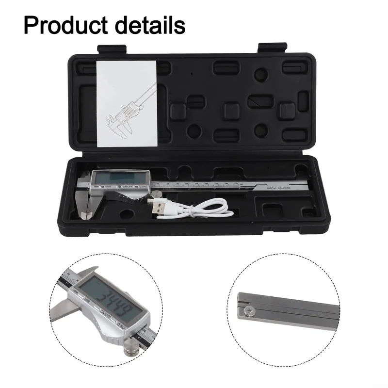 Heavy Duty Digital Caliper Gauge Set For Jewelry Crafting And Machine Work Hella Accurate Readings At 0.01mm Resolution Featuring Smooth Rechargeable Battery Operation That Delivers Sweet Measuring Performance On Site