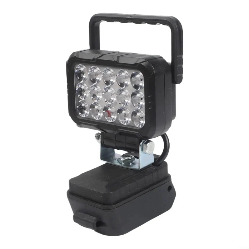 Heavy Duty Cordless Work Light With 18V Battery Powered High Brightness LED Floodlight IP67 Rugged Waterproof Construction Lighting Kickass Beam For Pros And Diyers All Day Grind