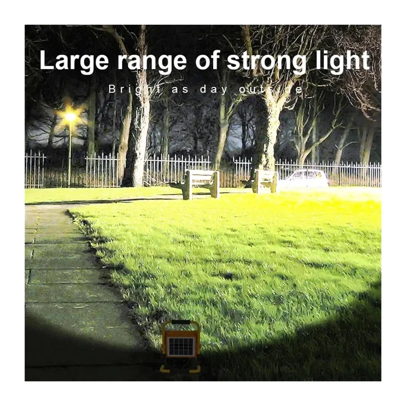 Kick Your Yard Into Overdrive With This Portable Solar Flood Light Featuring A Rechargeable Battery For Zero Cord Hassle And Badass Off Grid Illumination That Powers Up Brightly Every Sunset