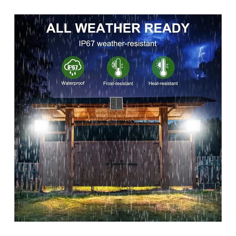 Real Deal Heavy Duty Dual Head Solar Spotlight Super Bright Waterproof LED Floodlight For Driveway Yard Warehouse Quick Install Built Tough Outside
