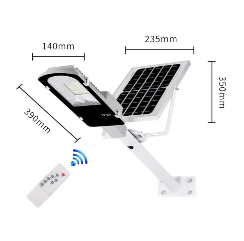Top Notch 30W Solar Street Light Packing 1800 Lumen Killer Glow And Badass IP65 Waterproof Aluminum Body With Slick Remote Control And Automatic Motion Tracking Mode For Outdoor Setup