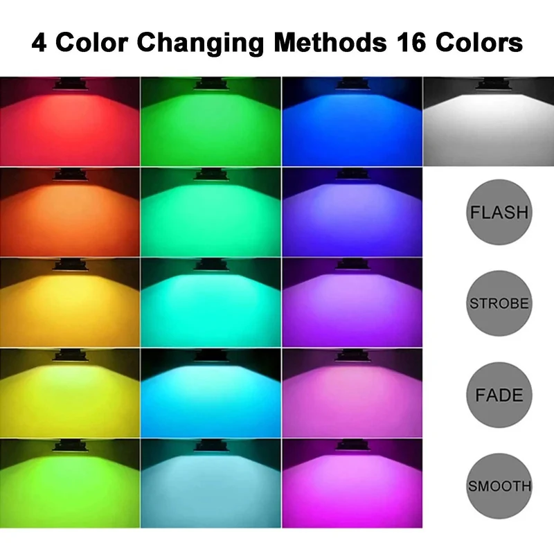 Rock Solid Color Changing Led Floodlight Outdoor 30W 50W 100W Rgb Spotlight Ip66 Waterproof Yard Lights With 120 Degree Beam Angle And Hella Bright Output For Driveways And Patios
