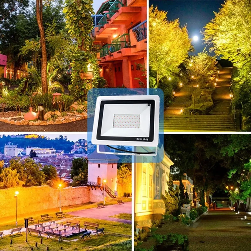 Rock Solid Color Changing Led Floodlight Outdoor 30W 50W 100W Rgb Spotlight Ip66 Waterproof Yard Lights With 120 Degree Beam Angle And Hella Bright Output For Driveways And Patios
