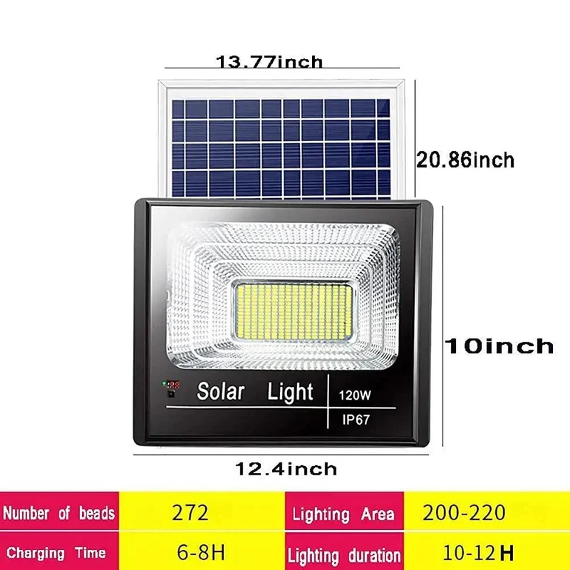 Hella Bright Solar Flood Lights With Remote Control And Timer 272 Leds Outdoor Led Spotlight 8000 Lumen Beast Mode Lighting For Backyards And Driveways Top Shelf Weatherproof Build