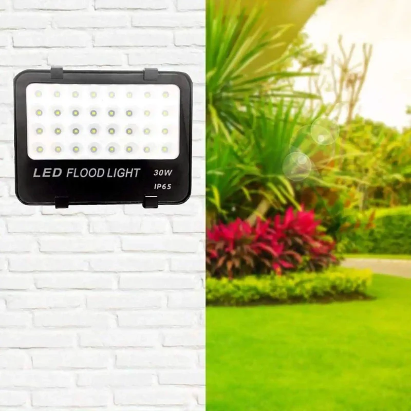 Solar Led Flood Light 30 Watt 3000 Lumens IP65 Waterproof Outdoor Security Fixture With Heavy Duty Adjustable Bracket For Backyard Or Driveway Illumination No Brainer Setup Built Tough For Seasons