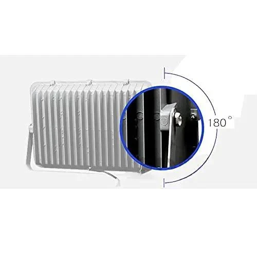 Heavy Duty LED Floodlight For Exterior Areas. Rock Solid Rechargeable Work Lamp With IP65 Weather Cover. Quick Chill Aluminum Cast And Surge Guard For Roofs Or Doorways. Sun Up To Sun Down Brightness.