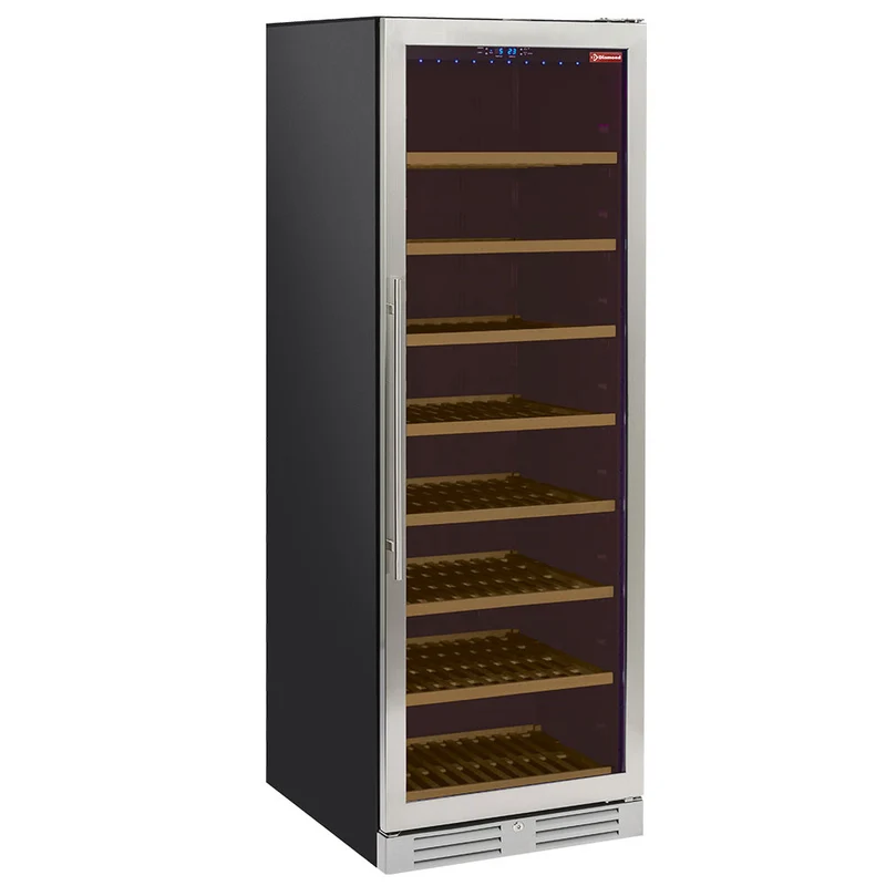 Weinkühlschrank für 165 Flaschen , 470 L , Umluftkühlung , Schwarz/Edelstahl, WCB/38-T1