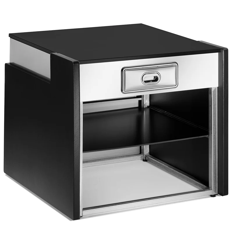 Kassentheke 1000 mm mit Granit-Arbeitsplatte , Schwarz, VZT-1000/B5
