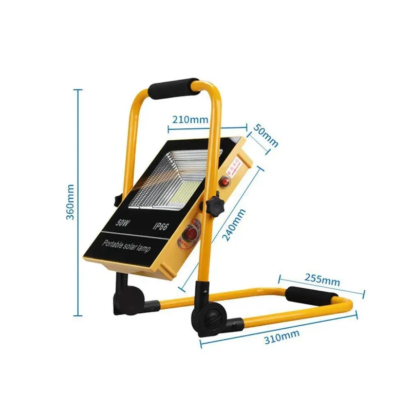 Heavy Duty Portable Led Work Light Rechargeable Solar Flood Lamp Waterproof Construction Spotlight With Massive Battery Backup And Extended Run Time Straight Up Built Damn Tough For Any Job Site