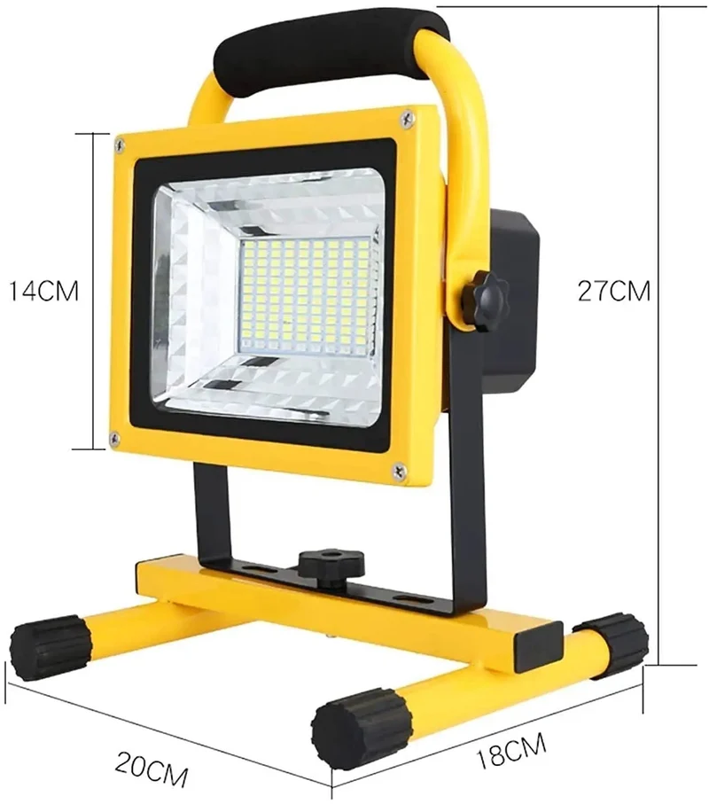 Heavy Duty Rechargeable LED Floodlight Featuring 14400 mAh Battery Delivers 5000 Lumens Of Beast Mode Brightness Portable Task Lamp With 360 Degree Swivel Head Built For Backyard Hangouts And Construction Sites
