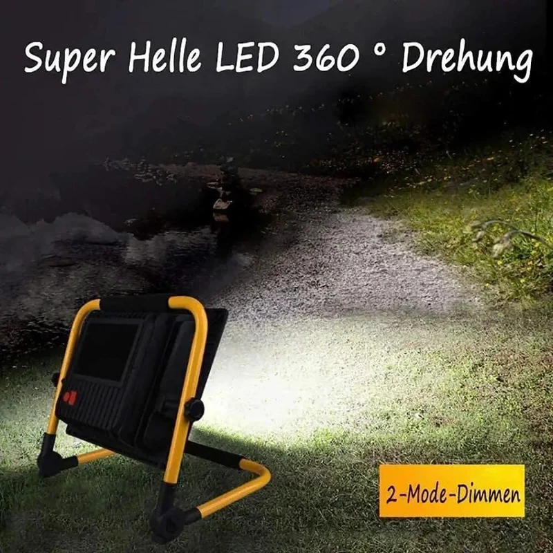 Heavy Duty 120W Rechargeable Led Floodlight With Badass Weatherproof Remote Control And Tuned Timer Rock Solid Job Site Beast For Outdoor Grunt Work And Weekend Campouts