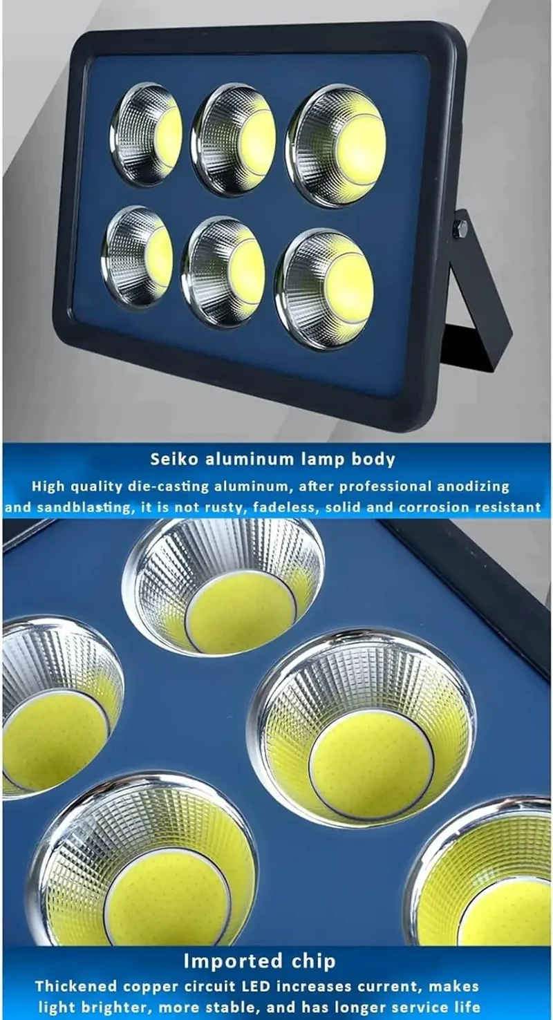 Badass Led Floodlight Outdoor Ip66 Waterproof Security Light High Lumen Aluminum Alloy Heat Dissipation 100W 300W 600W Savage Power Gnarly Illumination No Cap Brightness Tough Rugged Design Heavy Duty Yard Garage Warehouse Lighting