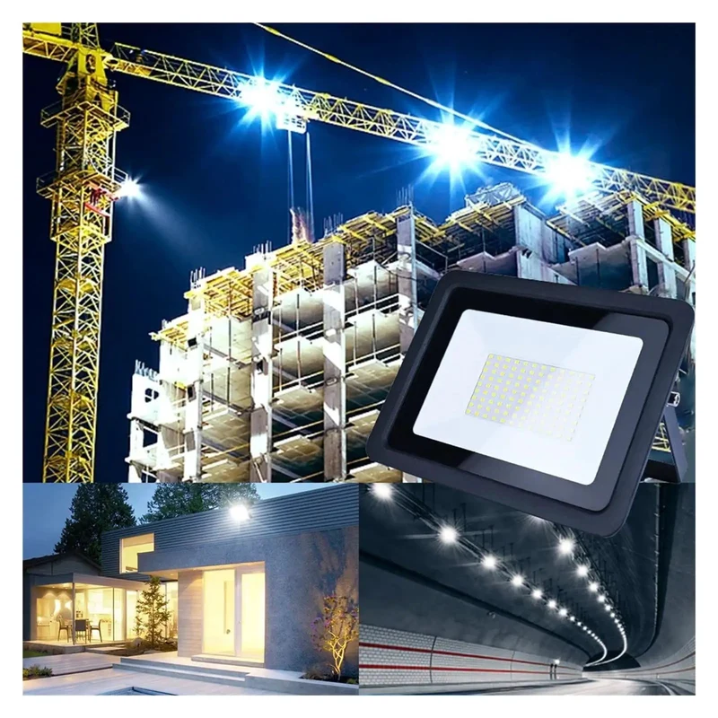 Heavy Duty IP68 Waterproof Led Flood Light With Aluminum Housing And Matte Black Shell For Outdoor Garden Yard Court Street Projector Spotlight Knockout Performance