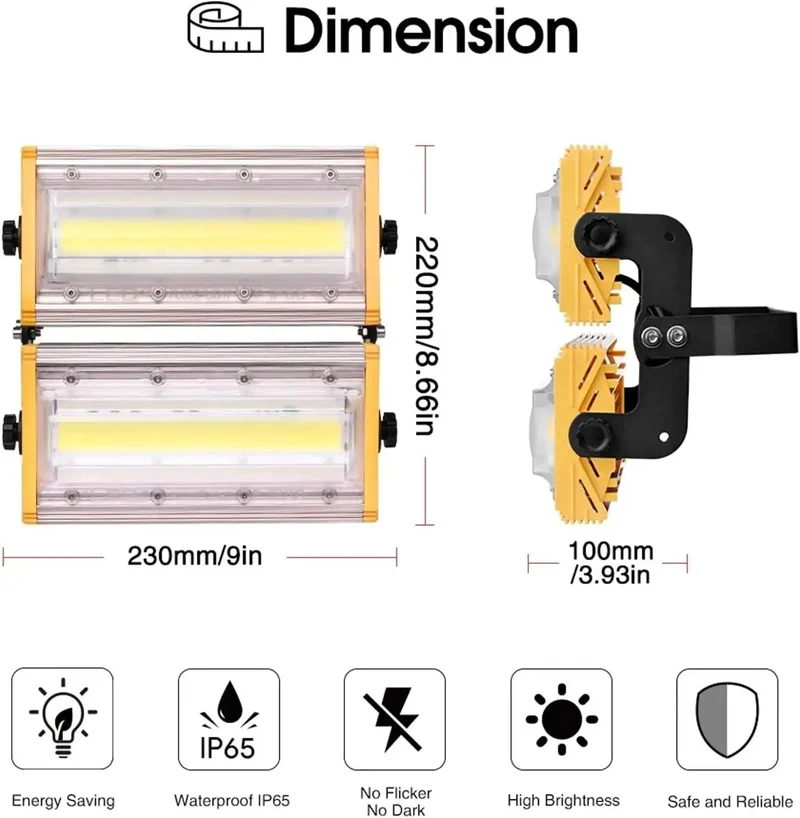 Straight Up Bright 100 Watt Led Flood Lights Ip65 Waterproof Outdoor Security Fixture Badass Heavy Aluminum Cooling And Serious Throw Range For Real World Backyard Installations