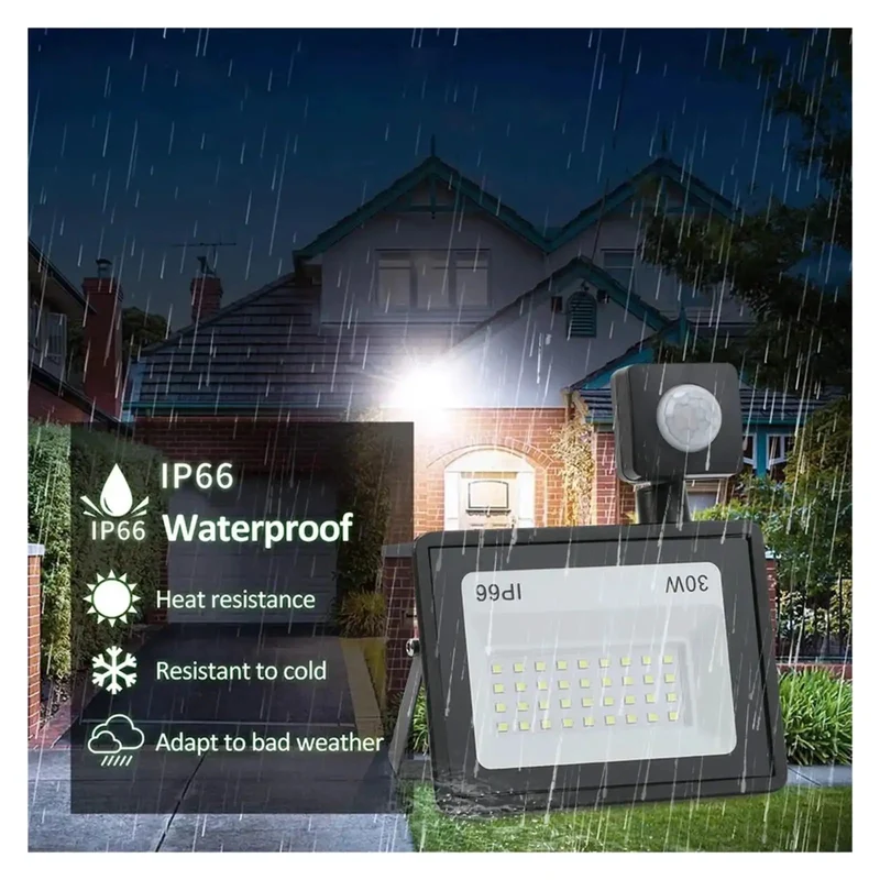 Tough As Nails Led Flood Light Featuring Built In Pir Motion Detector And Ip66 Shockproof Housing, Super Easy Mounting Kit For Porches Yards And Sheds, Real Deal Operation That Slashes Power Costs Daily, Supplies 50W Warm White Brightness