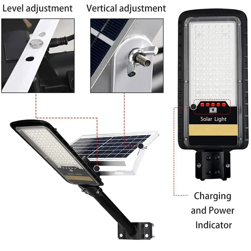 Heavy Duty 80W LED Solar Street Lights Outdoor With Remote Control Top Tier Waterproof IP67 Security Flood Light Dusk To Dawn Sensor For Yard Driveway Patio And Garage Badass Brightness