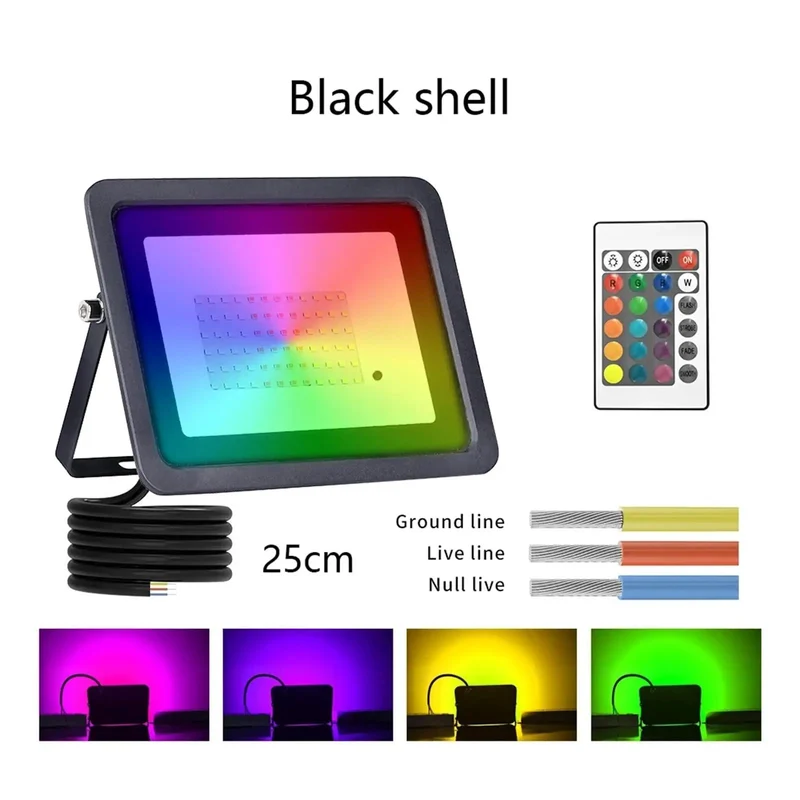 Super Slick 50W LED RGB Flood Light IP68 Waterproof Outdoor Spotlight And Projector For Courtyard And Barn Drop Dead Bright Kick Butt Colors Rock Solid Diecast Aluminum Housing Beast Mode Lighting