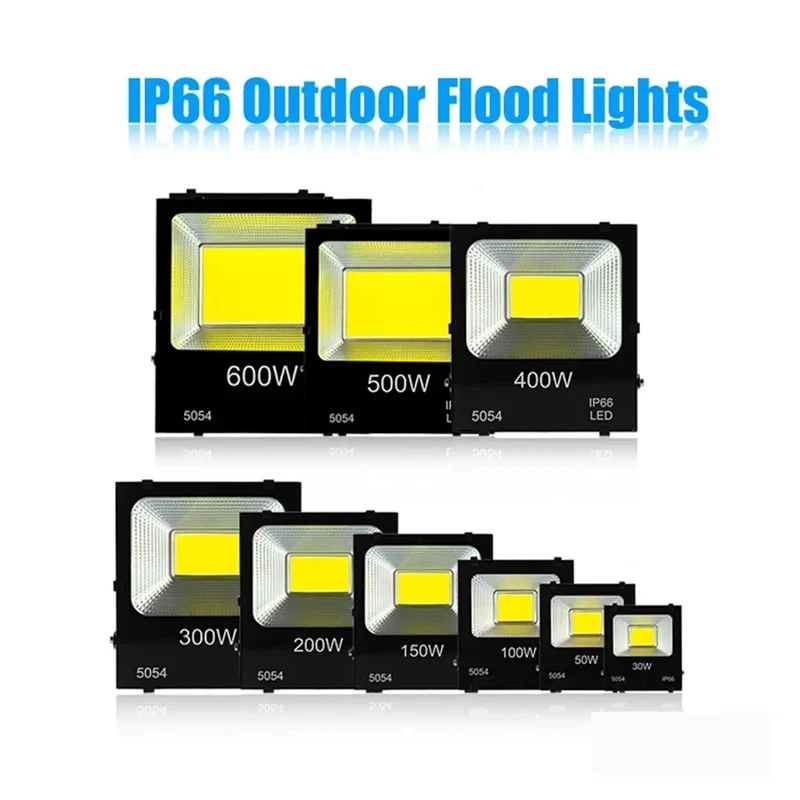 Badass Led Flood Light Outdoor Waterproof Ip66 Aluminum Housing 50W To 600W Crisp Daylight Spread For Yard Court Warehouse Garden Backyard Hangout Or Big Game