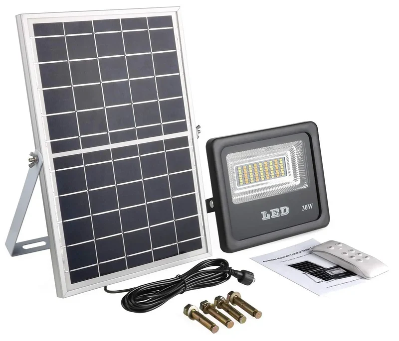 Dang Bright 30W Solar LED Flood Light With RF Remote Control, Big Time Backyard And Driveway Security Spotlight, Dusk To Dawn Light Sensor, Rock Solid Design For Real Smooth Outdoor Nighttime Coverage