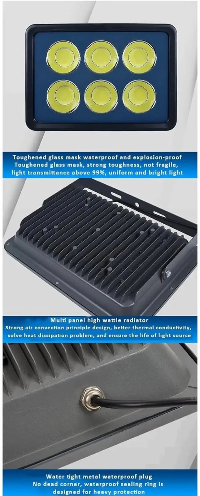 Kickass Outdoor Led Floodlight Brings Blazing Security Coverage To Patios Yards And Garages Featuring Rock Solid Ip66 Waterproof Build Heavy Duty Aluminum Cooling And High Lumen Specs In 100w 400w Or 600w Sizes Perfect For Reliable Night Guarding