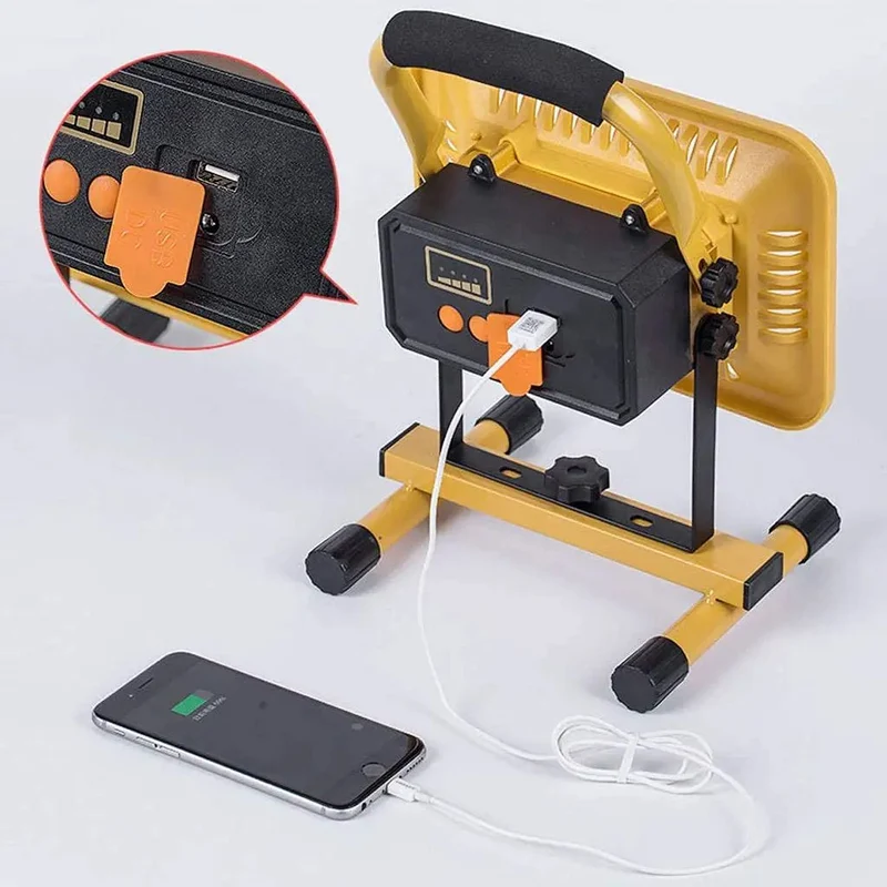 Badass Rugged Rechargeable Led Spotlight With 360 Degree Swivel Base For Tailgating Grilling And Emergency Kit Ip66 Waterproof Portable Work Lamp For Backyard Hangouts