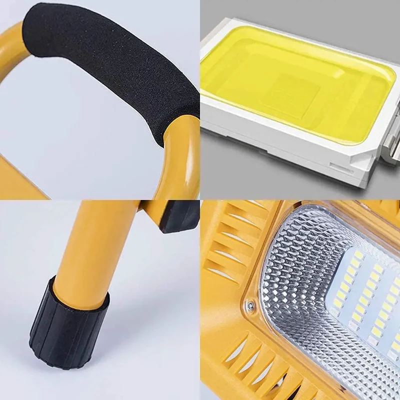Badass Rugged Rechargeable Led Spotlight With 360 Degree Swivel Base For Tailgating Grilling And Emergency Kit Ip66 Waterproof Portable Work Lamp For Backyard Hangouts