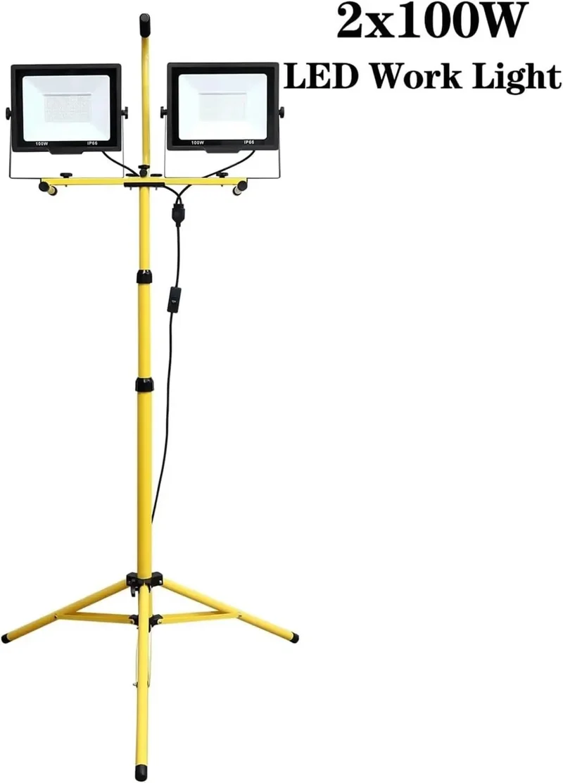 Heavy Duty Led Flood Light With Hella Bright 5000K Daylight Output And 200 Watt Equivalent Amps For Rock Solid Security Lighting Outdoors Or Indoors Using A Sturdy 100 Foot Cable Built Like A Tank For Any Rigorous Job