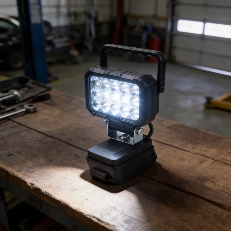 Killer Heavy-Duty Handheld Flood Light Featuring 15 High-Intensity LEDs That Deliver Badass Coverage Perfect For Dimly Lit Jobsites Garages Or Backyard Campouts Seamlessly Swaps Into Any Standard 18V Li-Ion Battery Pack For Maximum Versatility On Every