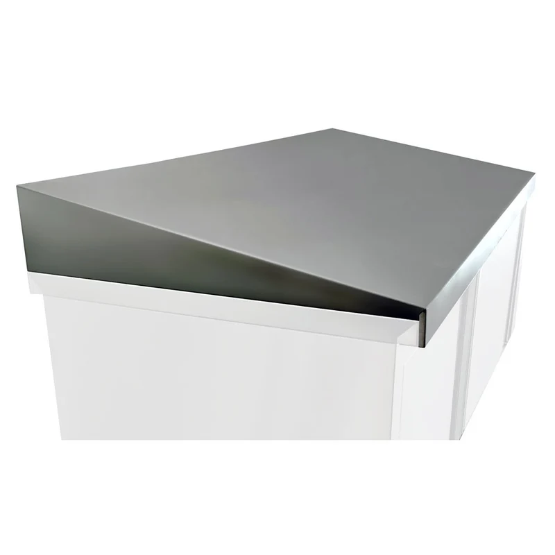 Hygiene-Schrankaufsatz CNS , 1600 mm Breite , Schrägdach, TR6/16-U