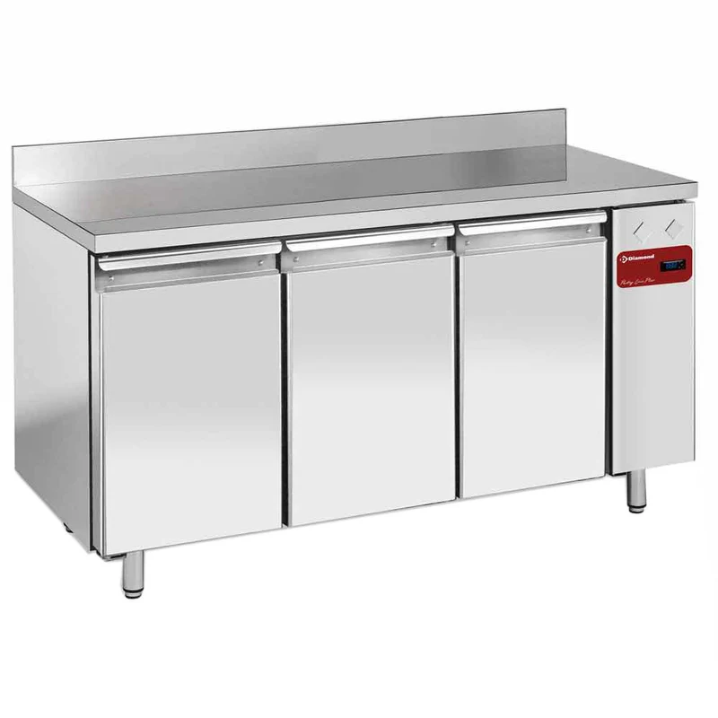 Tiefkühltisch Bäckernorm 600x400 , 3 Türen , 550 L , zentralgekühlt, TPS3B/HA