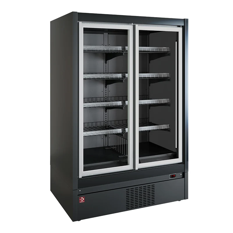 Kühlschrank, Selbstbedienung, Schwenktüren - Schwarze Dekoration - TCM20-D5
