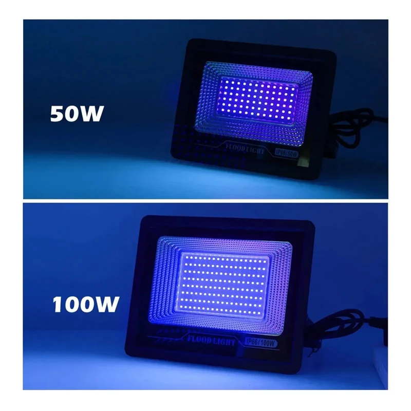 Kick Up Your Next Party With This Heavy Duty Led Uv Floodlight Featuring Rock Solid IP66 Waterproof Design Perfect For Outdoor Stage Events Garden Displays And Warehouse Parties Available In 50W To 150W Options