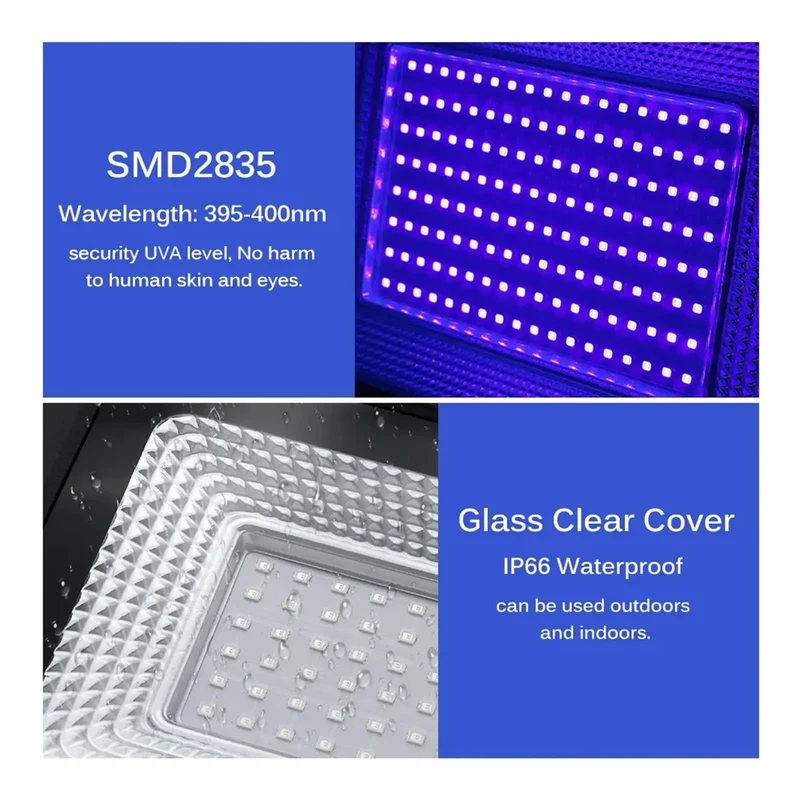Kick Up Your Next Party With This Heavy Duty Led Uv Floodlight Featuring Rock Solid IP66 Waterproof Design Perfect For Outdoor Stage Events Garden Displays And Warehouse Parties Available In 50W To 150W Options