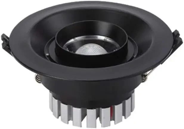 Slick Thin Round Recessed Lighting Trim Kit With Adjustable Angle LED Downlight And No Sweat Wall Wash Spotlight For Ceilings Plus Quick Fix Ten Minute Install And Dimmer Compatible In Warm Or Crisp White Light