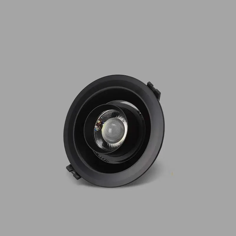 Slick Thin Round Recessed Lighting Trim Kit With Adjustable Angle LED Downlight And No Sweat Wall Wash Spotlight For Ceilings Plus Quick Fix Ten Minute Install And Dimmer Compatible In Warm Or Crisp White Light