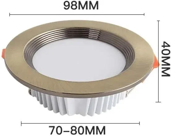 Premium Top Tier Round Recessed Lighting Fixtures With Slick Trim Kits, 75Mm Cutout Hole, Zero Flickering Energy Saving Led Downlights That Are Dead Simple To Retrofit Into Any Home