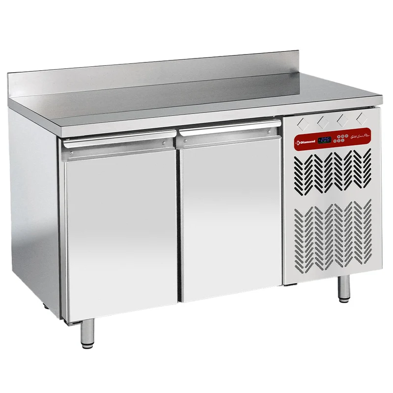 Kühltisch GN 1/1 mit Aufkantung , 2 Türen , 260 L , Umluftkühlung, TG2N/HA-R2