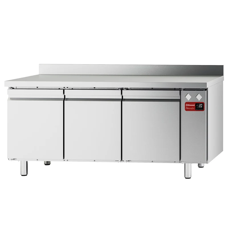 Gastro-Kühltisch mit 3 Türen GN 1/1 , 405 L , für Zentral- & Fernkühlung, TFM3/SG-10