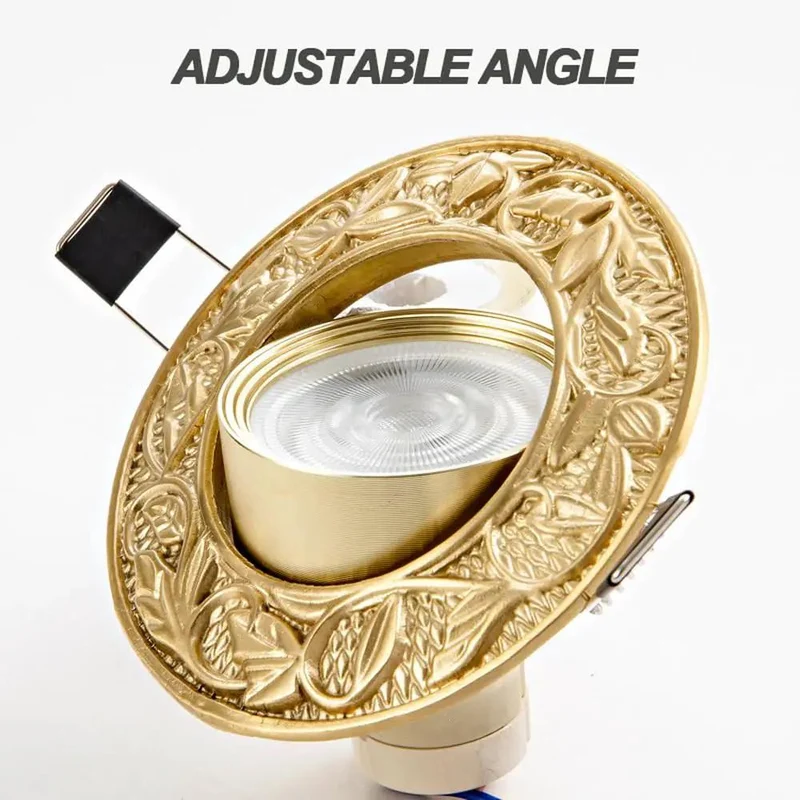 Killer Vintage Vibes Brass Led Recessed Downlights 5W Ultra Slender Round Ceiling Lights with Dead Simple Housing Flat Baffle Trim Kit Sweet Gold Accent for Tight Ceilings and Interior Design