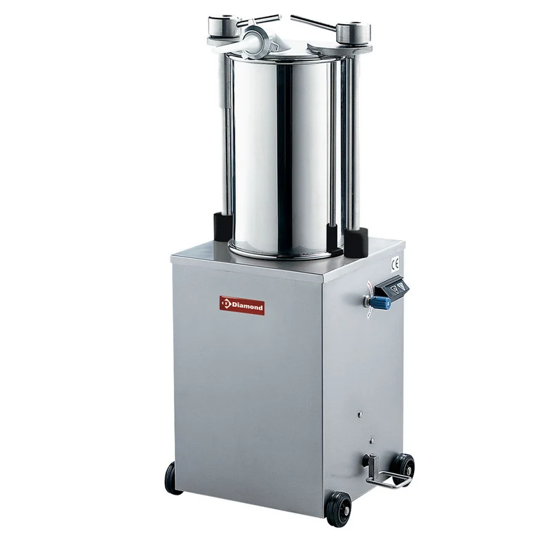 Hydraulischer Stand-Wurstfüller 25L aus Edelstahl, fahrbar, BSH-25B