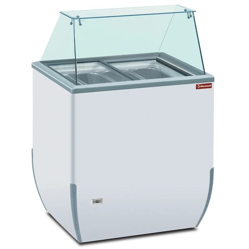 Professionelle Speiseeisvitrine für 4 Sorten , 170 Liter, BRIOICE-R2