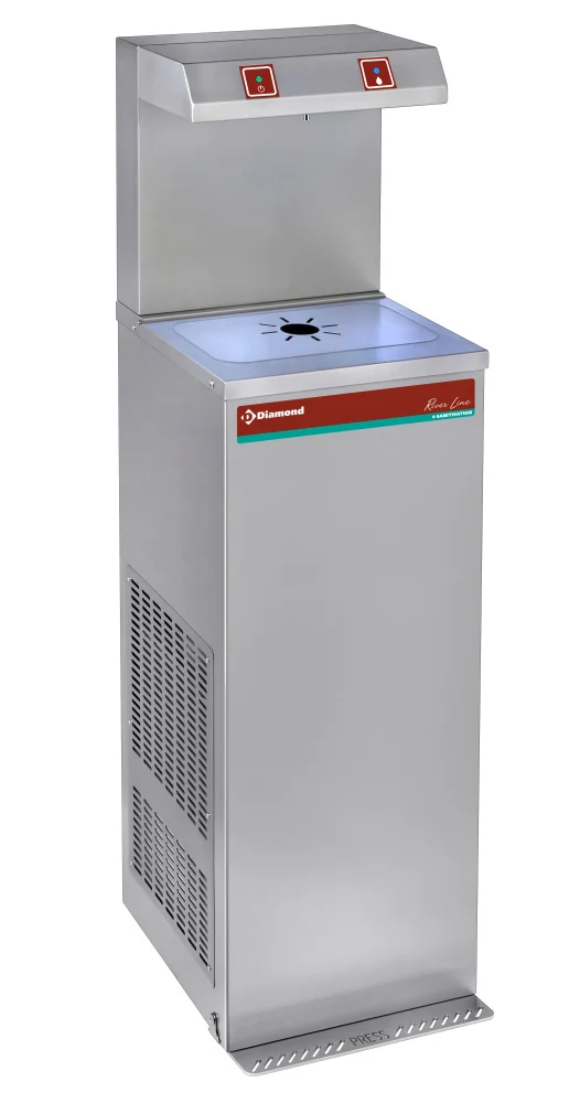 Tafelwasserspender mit Fußpedal , Edelstahl , 150 L/Std., BFX-1R/15-P