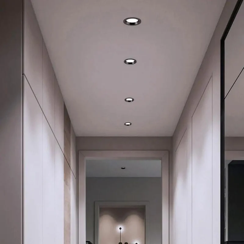 12 Pack Led Recessed Lights 5W And 7W Ultra Thin Downlight Crafted For Zero Hassle Flush Mount Install 3.5 In And 4.4 In Dimmable Round Aluminum Can Light No Flicker Sweet Ambient Glow For Home