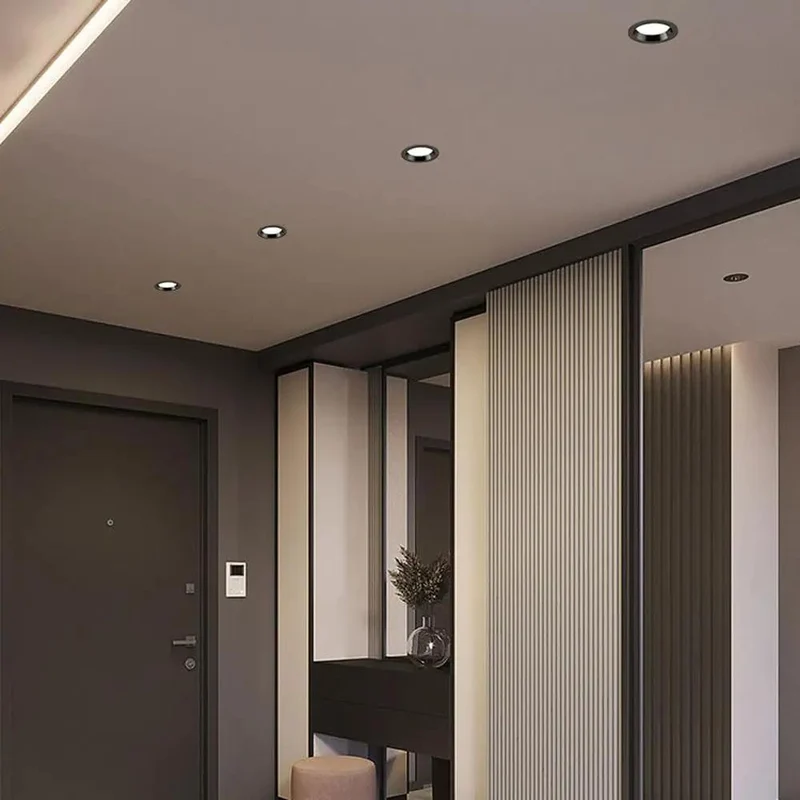 12 Pack Led Recessed Lights 5W And 7W Ultra Thin Downlight Crafted For Zero Hassle Flush Mount Install 3.5 In And 4.4 In Dimmable Round Aluminum Can Light No Flicker Sweet Ambient Glow For Home