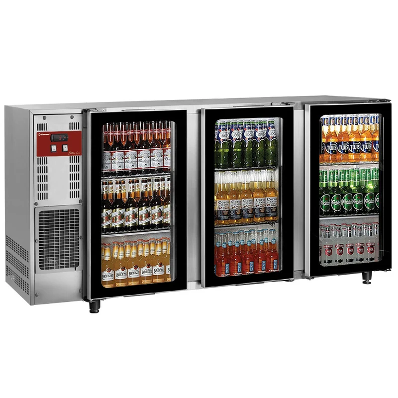 Barkühlschrank Edelstahl , 3 Glastüren , 579 L, TAVX/3G-R2