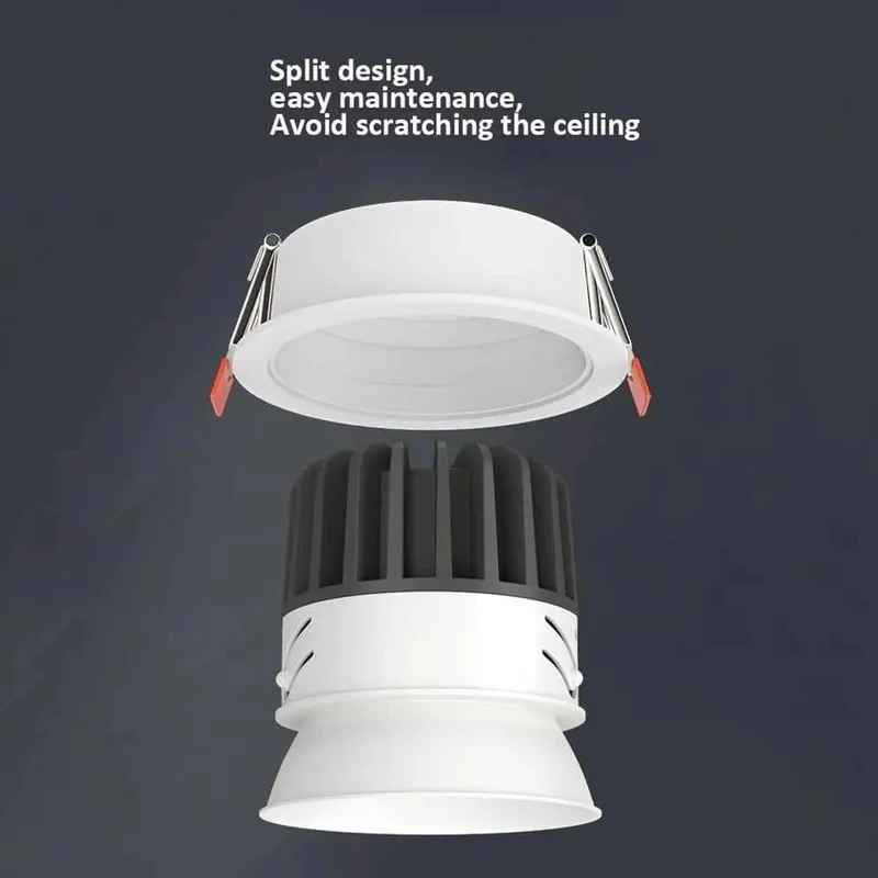 Top Shelf Aluminum Baffle Trim Led Can Lights 4 Pack Recessed Lighting Fixtures Adjustable Downlight Spotlights Yields Hella Brightness And Slick Heat Dispersion For Zero Sweat Setup Week In Week Out