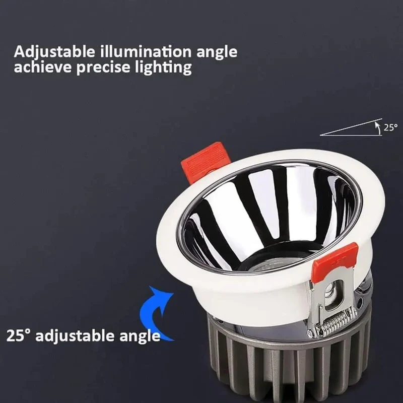 Top Shelf Aluminum Baffle Trim Led Can Lights 4 Pack Recessed Lighting Fixtures Adjustable Downlight Spotlights Yields Hella Brightness And Slick Heat Dispersion For Zero Sweat Setup Week In Week Out