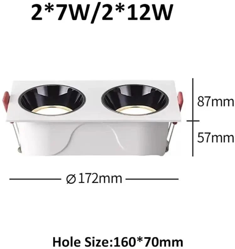 5 Pack Led Recessed Downlight Kit With Double Head Wafer Lights In White Aluminum Deep Cup Trim 14 To 24 Watts For Big Time Home Glow Boosting CRI 90 Plus Rendering Across 3000K Warm 4000K Neutral And 6000K Daylight Picks Quick Snap Fit Setup